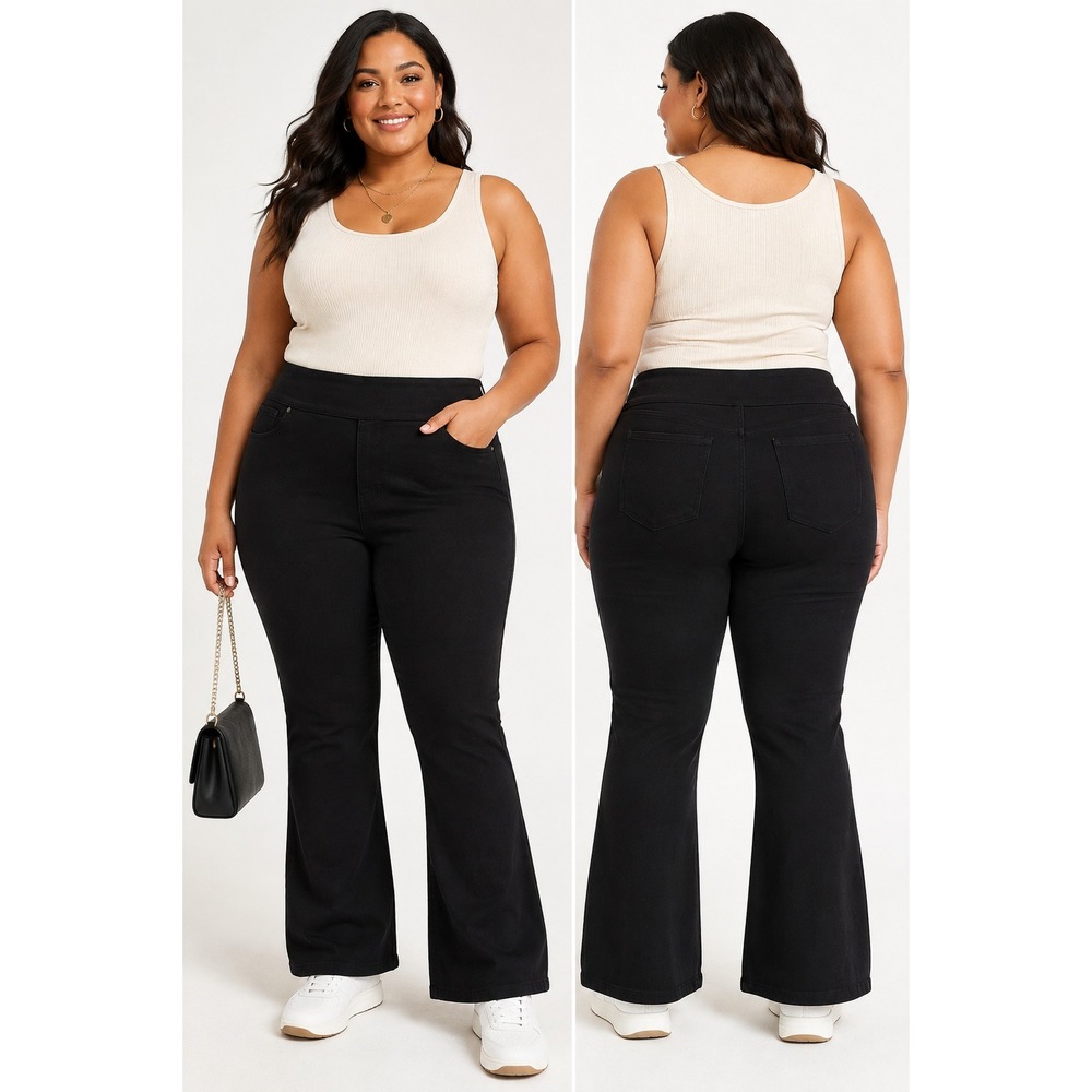 Women's Plus Bootcut Jeans by Style & Co Black New With Tags